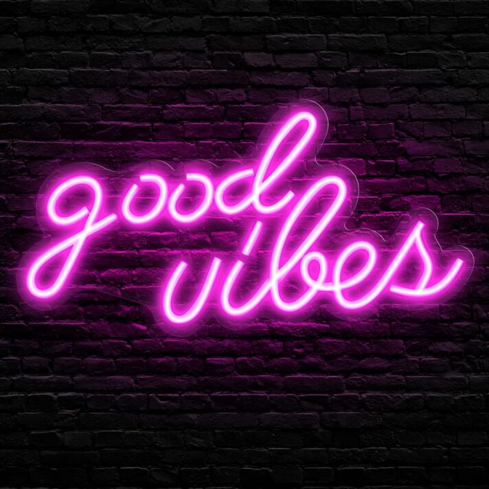 Good Luck and Blessings Neon Sign Home Office