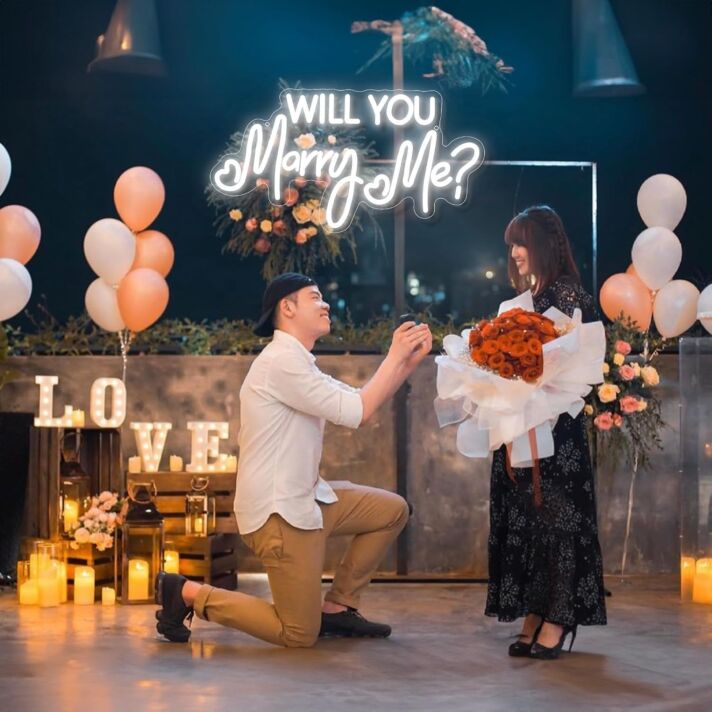 Will You Marry Me Neon Sign Proposal