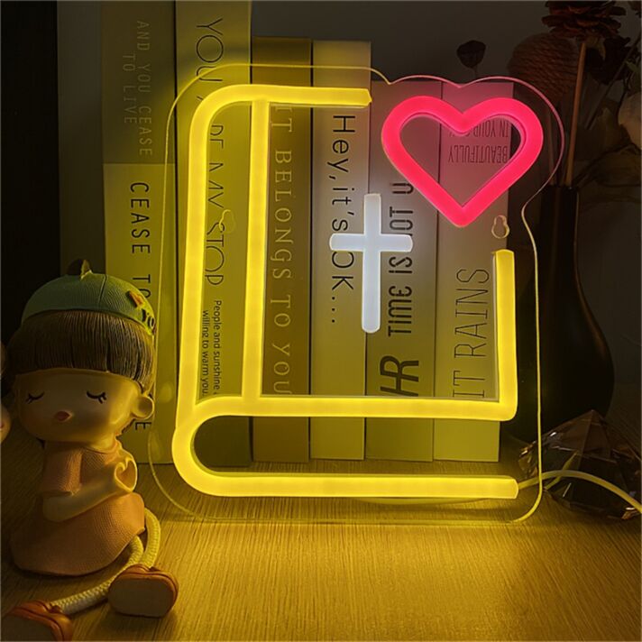 Brighten Your Sanctuaries and Sacred Celebrations: Bible LED Neon Light for Home Decor, Churches, Weddings, and Religious Events.