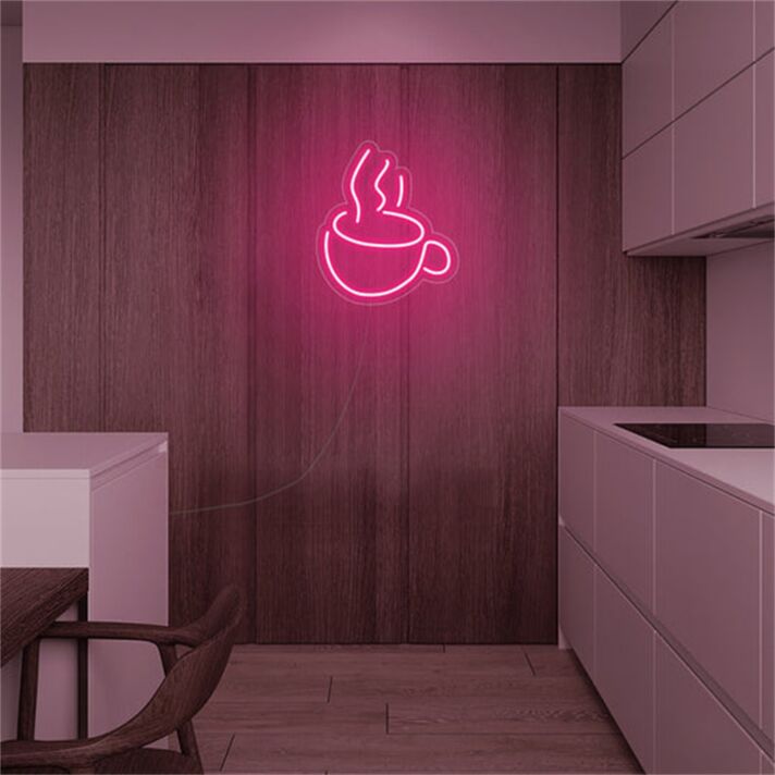 Brighten Your Café or Kitchen Ambiance with the Coffee Cup LED Neon Sign Perfect for Shops, Home Decor, and Events