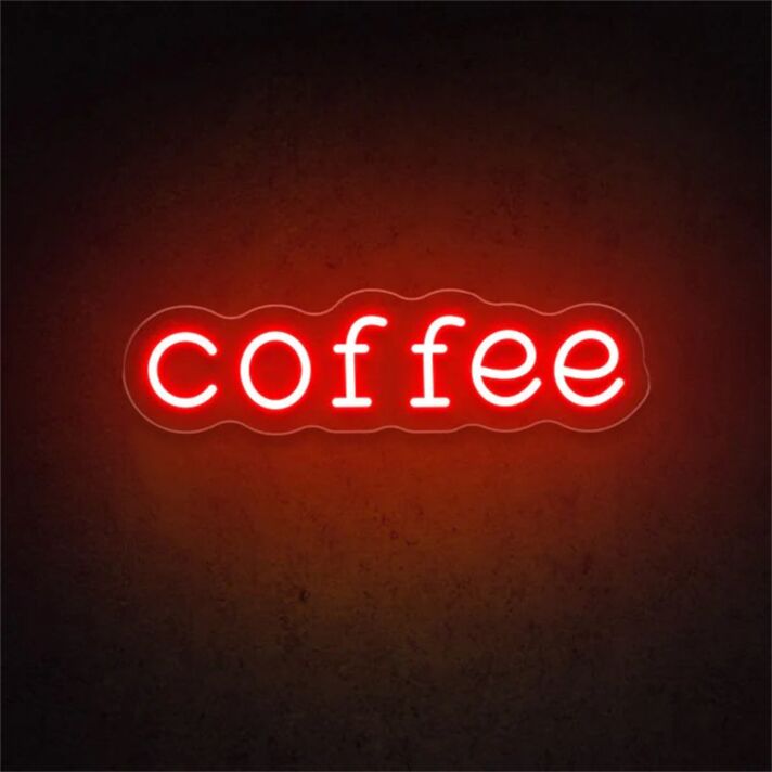 Brighten Your Café or Home Bar with the Coffee LED For Business Neon Sign - Perfect for Creating an Inviting Atmosphere at Parties or Gatherings.