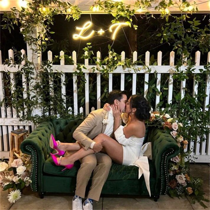 Add a Touch of Personalized Glow to Your Wedding, Engagement, and Anniversary Celebrations with Custom Initials L T Wedding LED Neon Signs.