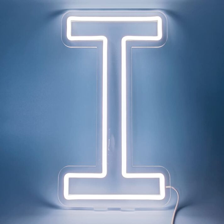 Brighten Up Your Space: Versatile Customized LED Neon Light Letter I for Office Decor, Trendy Bars, and Memorable Weddings.