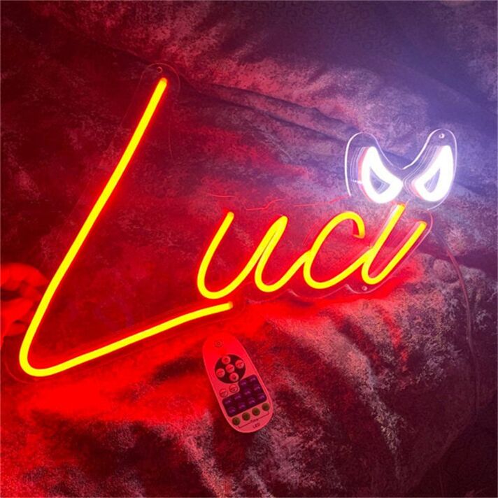 Brighten Up Your Celebrations: Customized LED Neon Light Name Luci Birthday LED Neon Sign for Weddings, Birthdays, and Bar Decorations.