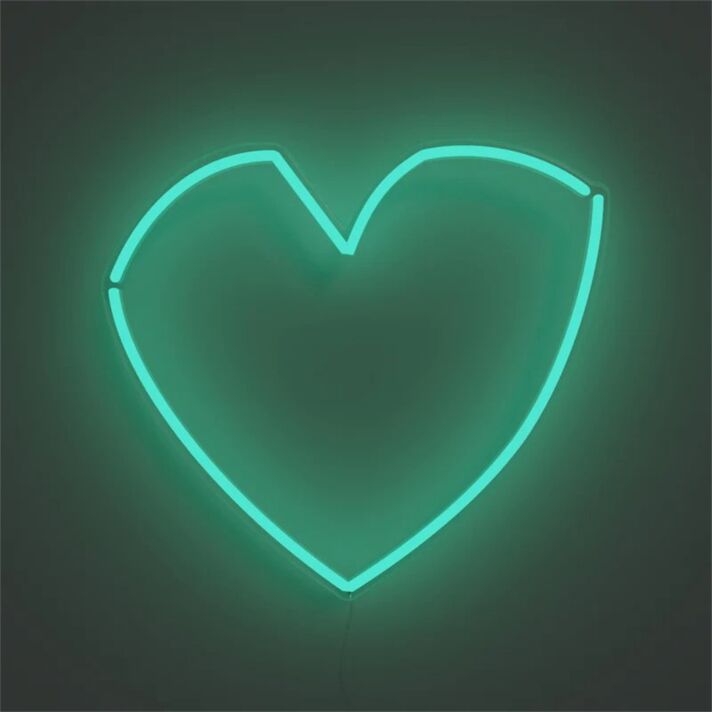Brighten Your Space: Geometric Heart LED Neon Sign for Home Decor, Office Ambiance, and Vibrant Parties