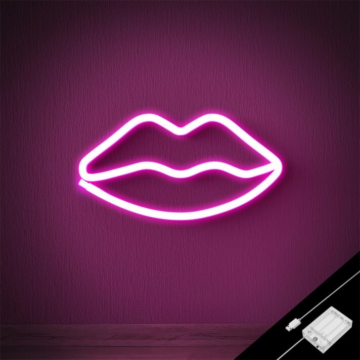Brighten Up Your Bar, Bedroom, or Beauty Space with Girl Lip Pink LED Neon Sign.