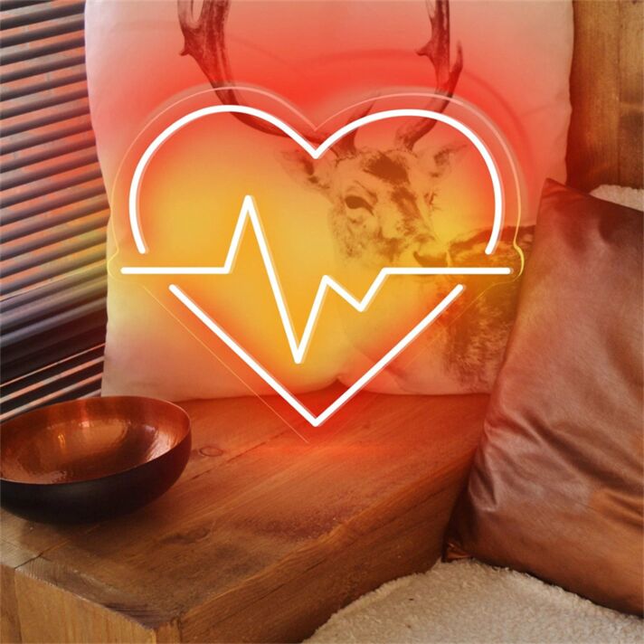 Bring romance and cool vibes to your bedroom, bar, or event with the Heart and Wave LED Neon Sign.