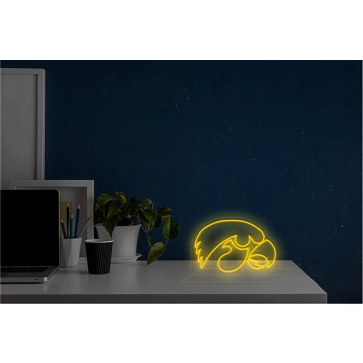 Light Up Your Game Day Celebrations and Sports Bar with the Iowa Hawkeyes Logo LED Neon Sign.