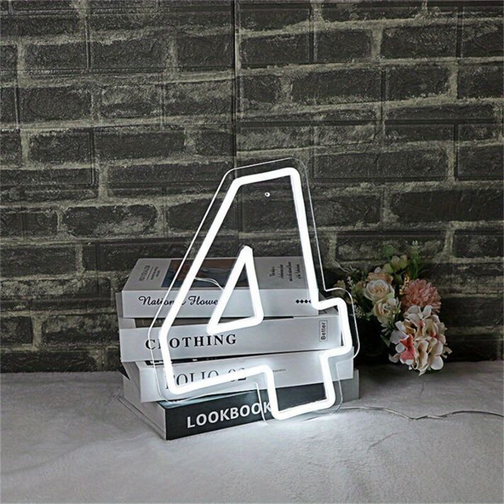Brighten Up Celebrations and Events with LED Neon Birthday Number 4 LED Neon Sign - Perfect for Parties, Weddings, and Milestone Birthdays.