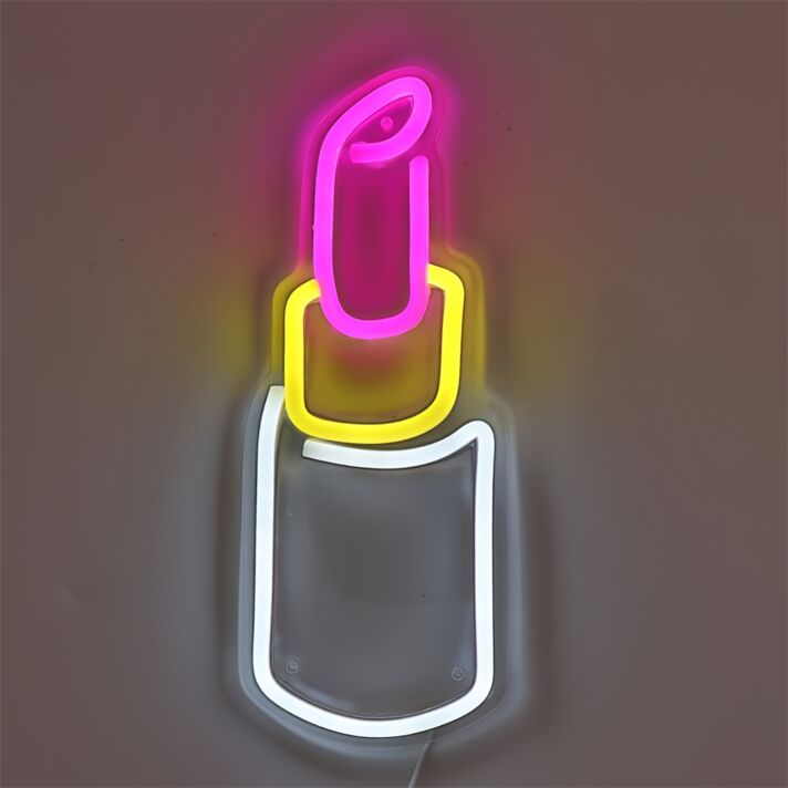 Brighten Up Your Bedroom, Beauty Salon, or Boutique with the Multi Color Lipstick Wall LED Neon Sign.
