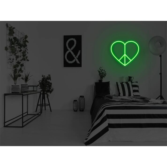 Brighten Your Space with Serenity: Peace And Love LED Neon Sign Perfect for Home Decor, Office Ambiance, and Celebratory Events.