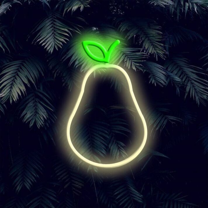 Brighten Up Your Space: Pear LED Neon Sign for Home, Office, Bar, and Wedding Ambiance.